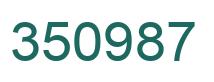 Number 350987 green image