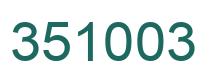 Number 351003 green image
