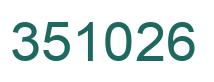 Number 351026 green image