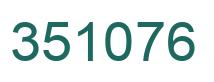 Number 351076 green image