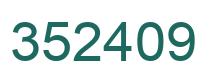 Number 352409 green image