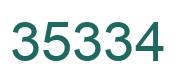 Number 35334 green image