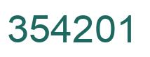 Number 354201 green image