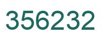 Number 356232 green image