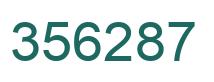 Number 356287 green image