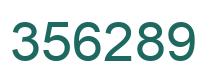 Number 356289 green image