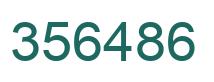 Number 356486 green image