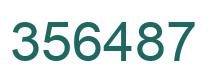 Number 356487 green image