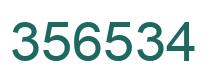 Number 356534 green image