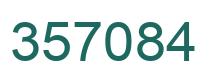 Number 357084 green image