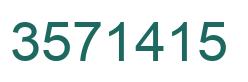 Number 3571415 green image