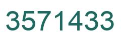 Number 3571433 green image