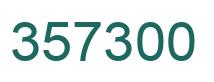 Number 357300 green image