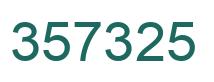 Number 357325 green image
