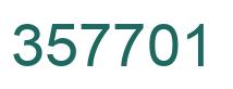 Number 357701 green image
