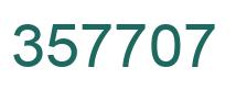 Number 357707 green image