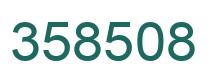 Number 358508 green image