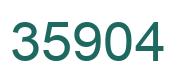 Number 35904 green image