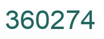 Number 360274 green image