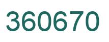 Number 360670 green image