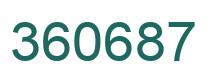Number 360687 green image