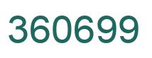 Number 360699 green image