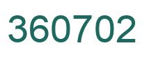 Number 360702 green image
