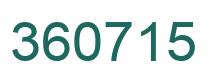 Number 360715 green image