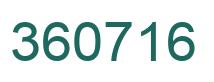 Número 360716 imagen verde