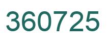 Número 360725 imagen verde