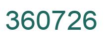 Number 360726 green image