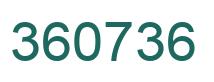 Number 360736 green image