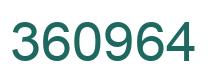 Number 360964 green image