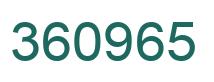 Number 360965 green image