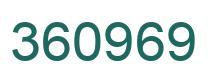 Number 360969 green image