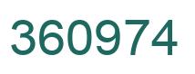 Number 360974 green image