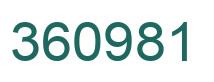 Número 360981 imagen verde