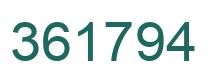 Número 361794 imagen verde
