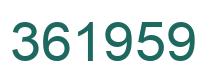 Number 361959 green image