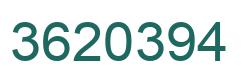 Number 3620394 green image
