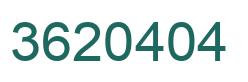 Number 3620404 green image