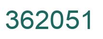 Number 362051 green image