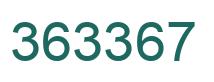 Number 363367 green image