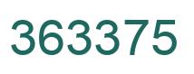 Number 363375 green image