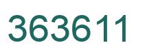 Number 363611 green image