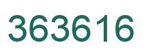 Number 363616 green image