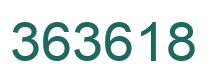 Number 363618 green image