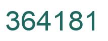 Number 364181 green image