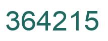 Number 364215 green image