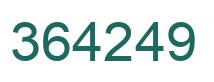 Number 364249 green image